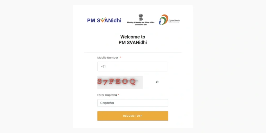 pm svanidhi Login